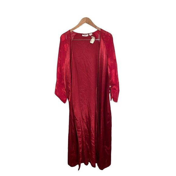 Vintage Victoria’s Secret Gold Label Robe Full Length M/L Lingerie Red NEW‎ - Picture 1 of 6